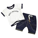 CXYP キッズ服 春 夏 秋 男の子 上下セット 半袖 ハーフパンツ ボーイズ セットアップ カワイイ コットン 子供服 カジュアル 80cm～110cm (80cm, ホワイト)