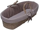 Baby Doll Bedding Gingham Moses Basket, Khaki by BabyDoll Bedding