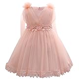 Tovadoo 子供服 女の子 ドレス ワンピース ノースリーブ チュールスカート レース フラワー 真珠飾り フォーマル プリンセス お姫様 姉妹揃い 可愛い おしゃれ 結婚式 発表会 パーティー 