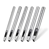 inscriptions 革用楕円穴パンチ 6サイズ 6mm-10mm 中空レザークラフト ハンドパンチングツールキット レザークラフト用