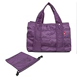 CiCiDi マザーズバッグ 2点 セット Lサイズ 2way トートバッグ ショルダー バッグ 軽量 大容量 巾着付き 折りたため (パープル)