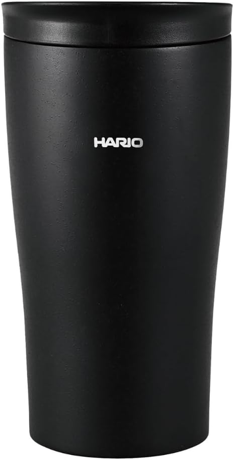 HARIO(ハリオ) タンブラー ブラック 300ml HARIO フタ付き保温タンブラー ステンレス プレゼント ギフト 贈り物 STF-300-B