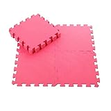 Bluelans 9ピースKids Foam Floor Play Mat Gameパズル環境保護マットヨガ 30cm x 30cm x 1cm/11.81" x 11.81" x 0.39" レッド
