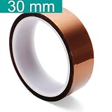 Youmile 5サイズ5mm 10mm 20mm 30mm 50mm 30m / 100ft BGA高温フィルム耐熱性ポリイミドカプトンテープゴールド粘着性