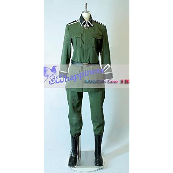 Amazon コスプレ衣装 Axis Powers ヘタリア 枢軸国 ドイツ Ludwig Beillschmidt ルートヴィッヒ 軍服 七分 ズボン コスプレ 仮装 通販