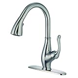 Yosemite Home Decor YPH56258-BN Single Handle Kitchen Faucet, Small, Brushed Nickel [並行輸入品]