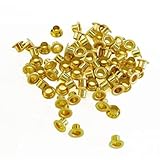 ハトメ3×4 外径3mm 高さ4mm 真鍮 キリンス処理 ゴールド 75個入