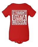 TCAMP新しい2018 World Soccer Championship Straight Outta Country Pride Little幼児ベビー半袖ボディスーツ 6M レッド
