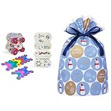 ラングスジャパン(RANGS) クリックソー CLIXO (タイニー&マイティ) マグネット 知育玩具 STEM 教育 組み立て おもちゃ 磁石 ブロック + インディゴ クリスマス ラッピングL スノーボール ライトブルー XG594