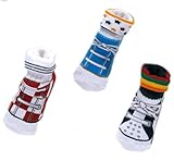 ベビー靴下 ベビーソックス ポップアップ靴下 ソックス 靴下 出産祝い ギフト (スニーカー柄)