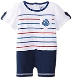 Kapital K baby-boys新生児ストライプMarineポケットロンパース カラー: ホワイト