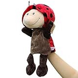 Remeehi ハンドパペット　口動ける　動物 手 人形 アニマル ハンド パペット 幼児 情操 教育 親子 おもちゃ 知育 人形劇 小道具　物語　てんとう虫
