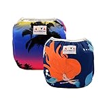 Alva Baby SwimおむつLarge 1つサイズ2個パック再利用可能な洗濯可能&調節可能な水泳レッスン&ベビーシャワーのギフト