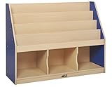 ECR4Kids 3 Tray Book Storage, Blue [並行輸入品]