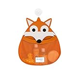 Saflyseお風呂 おもちゃ収納 ネット バック 子供 赤ちゃん ベビー 出産祝い 玩具入れ　抗菌加工済 浴室収納ネット (オレンジ（キツネ）)