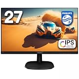 【整備済み品】 PHILIPS 273V7 27型パソコンPC モニター 狭額縁ベゼルIPS採用/薄型LED液晶/1920x1080(VGA,HDMI) フルHD/VESA準拠 壁掛けディスプレイ/スピーカー内蔵/PS4 5· Switch対応