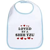 CafePress Loved: Shih Tzu Bib - Standard Sky Blue by CafePress