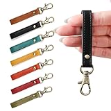 [CIBOLA] 高級牛革 ミニストラップ 本革 キーホルダー 落下防止 スマホストラップ 携帯ストラップ 革レザー ストラップ シンプル おしゃれ 金具 飾り 取り外し (ブラック×レトロ金具)