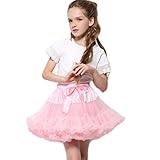 FOLOBE キッズ ピンク XS tutu ふわふわ チュチュスカート プリンセス チュールスカート 16色あり 発表会 公演 祝日 誕生日着用