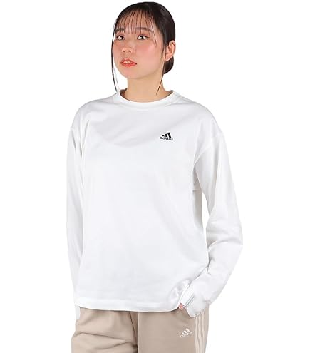 adidas IC5463 Tシャツ M ワンダーホワイト Amazon.co.jp: adidas(アディダス) W ESS+ 3ST LS Tシャツ