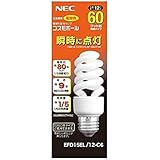 NEC 電球形蛍光ランプ コスモボールD形60W電球色 EFD15EL/12-C6