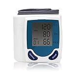 手首血圧モニターオートホームスマートデジタル血圧モニター英語LCDモニターデジタル血圧モニター医療グレード精度血圧計ホームポータブル高齢者の親の健康ギフトXUAN