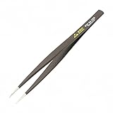 Wiha 44523 Long Rounded to 1.0mm Wide No Serration Professional ESD Precision Tech Tweezers [並行輸入品]