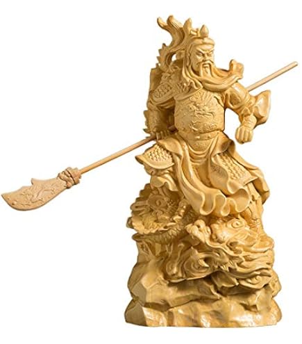 Amazon.co.jp: 大きいサイズ 三国志 関羽像 関帝像 関公像 小叶ツゲ製