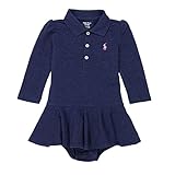 (ポロ ラルフローレン) POLO RALPH LAUREN ベビー 女の子 長袖 ポロシャツ ブルマ セット Cotton Polo Dress&Bloomer インディゴ ブルー ヘザー Indi