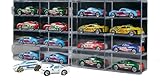 トミカケース 透明 ケース ミニカー 1/64 収納 コレクション 16台 （8マス×2個） [並行輸入品]