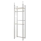 突っ張り壁面間仕切りワードローブ　幅60cm　背板無しタイプ　ホワイト色