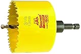 Starrett ADCH0318 Professional HSS Bi-Metal Dual Pitched Hole Saw with Arbor, 3-1/8", 79 mm Diameter