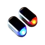 1stモール 多機能 セキュリティ 車 防犯 ライト 自動車 盗難防止 点滅 ダミー LED ソーラー 充電 太陽光 色ランダム発送 ST-A7FB