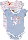 パンプキンパッチベビー女の子2pk Love You Print and Stripe Bodysuits カラー: ブルー