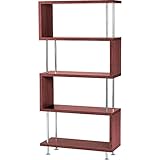 ジグザグラック 4段 [W80 x D30 x H158cm] 家具 収納家具 オープンシェルフ・ラック