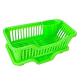 mazimark-kitchenシンクディッシュプレートDrainer乾燥ラック洗濯オーガナイザートレイホルダーバスケット グリーン MK-2555