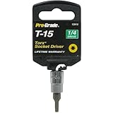 Pro-Grade 12915 1/4-Inch Drive with T15 Internal Torx Socket by Pro-Grade