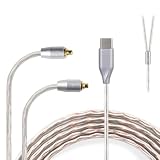 okcsc JBX リケーブル 2Pin 0.78mm ケーブル イヤホンケーブル カスタムIEM2ピン 4芯 OFC KZ用 BA10/AS10/ZS10/ZSR/などに適合する 長さ1.2m Type-C