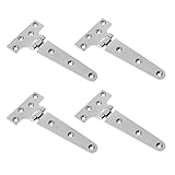 monkeyjack 4ピースHigh Polished 6 " 316ステンレススチールストラップTヒンジMarineボートCupboardキャビネットShedドアゲートTeeヒンジ15.2 X 7