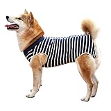 犬用 手術後服 犬術後ウェア 術後保護服 エリザベスカラーに代わる介護服 メス オス兼用 避妊 離乳 傷舐め防止 傷口保護 皮膚保護術後服 犬介護服 排泄に影響しない 背部ボタンデザイン 小型犬 中型犬