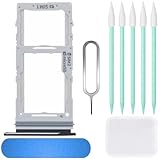 ZHUROUPU for Samsung ギャラクシー S20/S20 5G 2020 6.2 インチのためのギャラクシー S20/S20 5G の二重 SIM のカード スロットのホールダーのと互換性のある取り替えのため、SM-G980F/DS の SM-G981B/DS 修理用具が付いている二重SIMのカードスロット (黒)