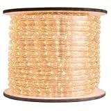 Queens of Christmas C-ROPE-LED-WW-1-10-12V Spool of 12 Volt LED Rope Light, 150', Warm White by Quee