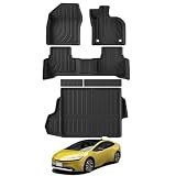 LUCKEASY トヨタ 新型 プリウス 60系 R5-現行 専用 3Dフロアマット+ラゲッジマット PRIUS 60系 ZVW60 カーマット
