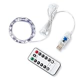 prendre イルミネーションライト LED ライト 防水 10段階 調光 自由自在 装飾 電飾 クリスマス パーティー 結婚式 ガーデンライト 屋外 屋内 （ホワイト） PR-NATION-WH
