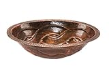 Premier Copper Products LO19FBDDB Oval Braid Under Mount Hammered Copper Sink, Oil Rubbed Bronze [並行