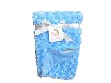 Blanket & Beyond Rosette Soft Swirl Baby Blanket (Sky Blue) [並行輸入品]