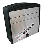 メイワ お客様の名入れ表札付 樹脂製表札+ステンレス樹脂ポスト ブラック HPSL-3600