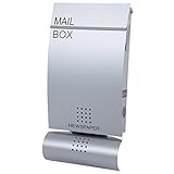 (レオン)LEON 郵便ポスト mail box デザイナーズ ポスト MB4501 ステンレス (マグネットなし) シルバー
