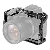 NEEWER R50 カメラケージ EOS R50に対応 アルミニウム製ビデオリグ NATOレール付き 1/4"スレッド 3/8"ARRI穴 コールドシュー ねじれ防止 コンパチブルDJI ジンバル Arca タイプ QR システム CA031