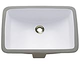 MR Direct U1913-W White Undermount Porcelain Lavatory Sink [並行輸入品]